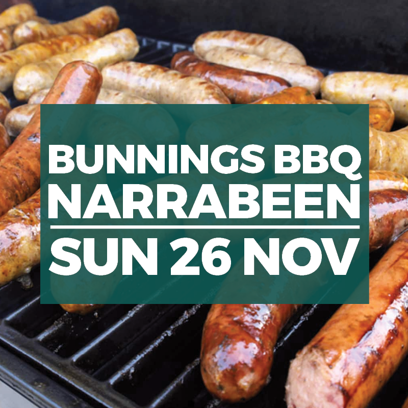 Bunnings BBQ – Sun 26 Nov